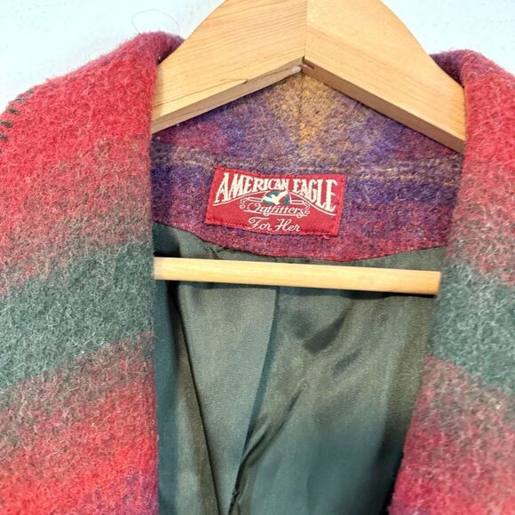 American Eagle Western Style Wool Blend Blazer Jacket Size Medium - Picture 5 of 8